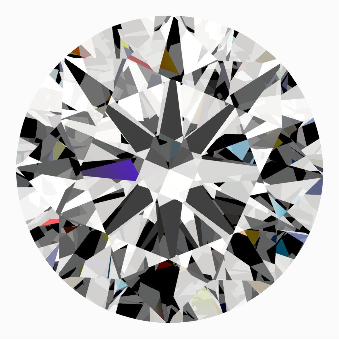 Diamante Naturale Taglio Brillante 0.3ct 3EX F VVS1 - IGI - 4.29x4.31x2.64mm