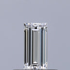 Diamante Naturale Taglio Baguette 0.38ct EX/EX E VVS1 - GIA - 5.95x2.94x1.99mm